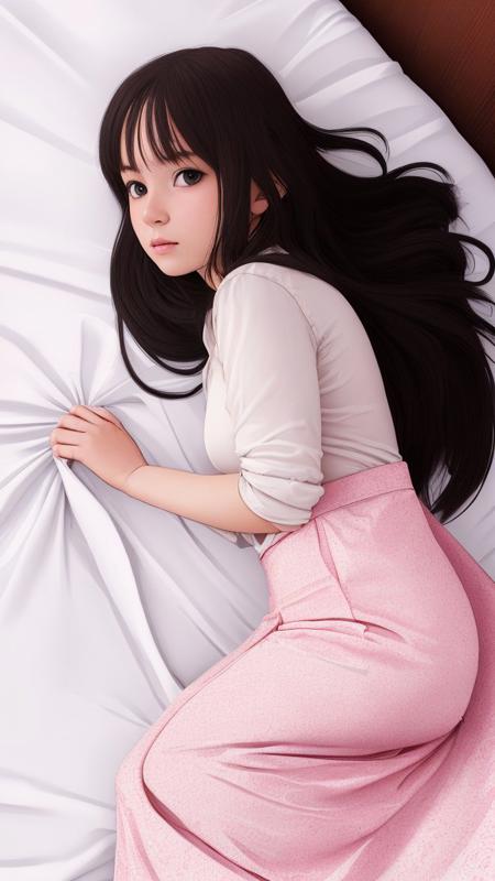 00113-realistic curtains 1girl solo bed skirt long hair.jpg